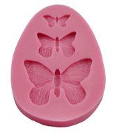 niceeshop(TM) 3 Cavity Skull Shape Decorating Party Silicone Cake Mold Fondant Baking Mold,Random Color N7