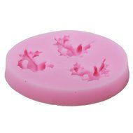 niceeshop(TM) 3 Cavity Skull Shape Decorating Party Silicone Cake Mold Fondant Baking Mold,Random Color N10