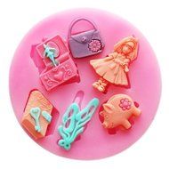 mini Fashion E F0493 Fondant Mold Silicone Sugar mold Craft Molds DIY gumpaste flowers Cake Decorating