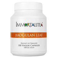 Jiaogulan (Gynostemma pentaphyllum) Veggie Capsules - Crushed Whole Jiaogulan Leaf - 100 Capsules - 500mg