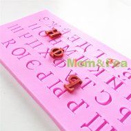 Mom&amp;pea 0631 Letters Shaped Silicone Mould for Fondant Cake Sugar Paste Cake Decoration 3d Cake Toppers Mold 16... N2