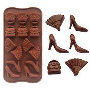 Witkey 10 Cavity Big Heart with Small Heart Ice Cube Tray Fondant Silicone Mold Sugar Mold Candy Molds Chocolate... N3