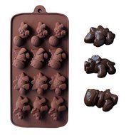 Witkey 10 Cavity Big Heart with Small Heart Ice Cube Tray Fondant Silicone Mold Sugar Mold Candy Molds Chocolate... N5