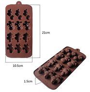 Witkey 10 Cavity Big Heart with Small Heart Ice Cube Tray Fondant Silicone Mold Sugar Mold Candy Molds Chocolate... N6