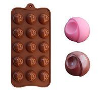 Witkey 10 Cavity Big Heart with Small Heart Ice Cube Tray Fondant Silicone Mold Sugar Mold Candy Molds Chocolate... N7