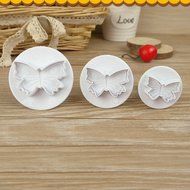 DUFUSTORE 3 x Butterfly Plunger Cutter Mold Sugarcraft Fondant Cake Decorating Tool N5