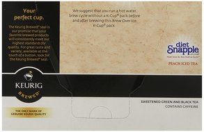Snapple Diet Peach Iced Tea, Keurig K-Cups, 72 Count N5