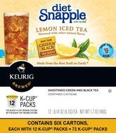 Snapple Diet Peach Iced Tea, Keurig K-Cups, 72 Count N20