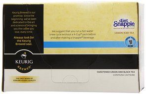 Snapple Diet Peach Iced Tea, Keurig K-Cups, 72 Count N24
