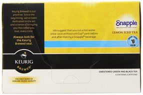Snapple Diet Peach Iced Tea, Keurig K-Cups, 72 Count N29