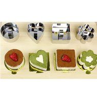 Cake Baking Mold , Vangoddy Stainless Steel Pastry Mould with Press Plate (Round Shaped) N3