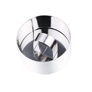 Cake Baking Mold , Vangoddy Stainless Steel Pastry Mould with Press Plate (Round Shaped) N4