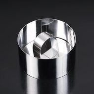 Cake Baking Mold , Vangoddy Stainless Steel Pastry Mould with Press Plate (Round Shaped) N5