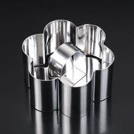 Cake Baking Mold , Vangoddy Stainless Steel Pastry Mould with Press Plate (Round Shaped) N7