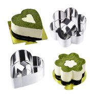 Cake Baking Mold , Vangoddy Stainless Steel Pastry Mould with Press Plate (Round Shaped) N17