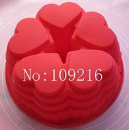 Creativemoldstore 1pcs 9inch Hollow Love Castle Silicone Cake Baking Pan DIY Mold