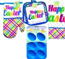 Happy Easter Kitchen Bakeware Supplies Bakeware Starter Set, Oven Mitt, Kitchen Towel,pot Holder, and Baking Mold... N8