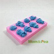 Mom&amp;pea 0537 Doraemon Shaped Silicone Mould for Fondant Cake Sugar Paste Cake Decoration 3d Cake Toppers Mold... N2