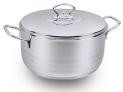Korkmaz Classic Stainless Steel Covered Stockpot (6.3 quart) N2