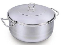 Korkmaz Classic Stainless Steel Covered Stockpot (6.3 quart) N6
