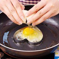 Fried Egg Shaper Mold , Vangoddy Stainless Steel Egg Mould Cooking Kitchen Tools for Kids and Lovers (4 Pack (... N3