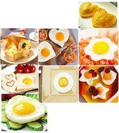 Fried Egg Shaper Mold , Vangoddy Stainless Steel Egg Mould Cooking Kitchen Tools for Kids and Lovers (4 Pack (... N4