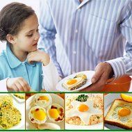 Fried Egg Shaper Mold , Vangoddy Stainless Steel Egg Mould Cooking Kitchen Tools for Kids and Lovers (4 Pack (... N5