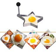 Fried Egg Shaper Mold , Vangoddy Stainless Steel Egg Mould Cooking Kitchen Tools for Kids and Lovers (4 Pack (... N9