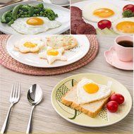 Fried Egg Shaper Mold , Vangoddy Stainless Steel Egg Mould Cooking Kitchen Tools for Kids and Lovers (4 Pack (... N10