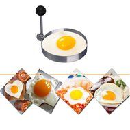 Fried Egg Shaper Mold , Vangoddy Stainless Steel Egg Mould Cooking Kitchen Tools for Kids and Lovers (4 Pack (... N22