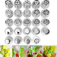 24Pcs DIY Russian Icing Piping Nozzles Tips Cake Decorating Pastry Baking Tool