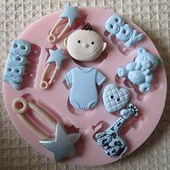 Tint 3D BOY BABY Toy Silicone Mold Fondant Molds Sugar Craft Tools Chocolate Mould For Cakes