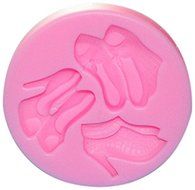 NY CAKE SM532 Silicone High Heel Trio 3-Cavity Mold for Cake Decorating
