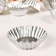 Beauty Clubs 6PCS Silver Tone Aluminum Egg Tart Mold Mould Makers N2