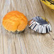 Beauty Clubs 6PCS Silver Tone Aluminum Egg Tart Mold Mould Makers N4