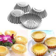 Beauty Clubs 6PCS Silver Tone Aluminum Egg Tart Mold Mould Makers N5