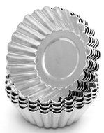 Beauty Clubs 6PCS Silver Tone Aluminum Egg Tart Mold Mould Makers N6