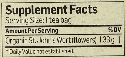 Alvita Tea Organic St. Johns Wort Herbal Tea Bags, 24 Count N5