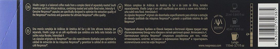 Nespresso OriginalLine: Vivalto Lungo, 50 Count N2
