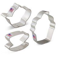 Tea Party Cookie Cutter Set - 3 Piece - Teapot, Teacup, Cupcake - Ann Clark - US Tin Plated Steel