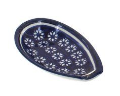 Polish Pottery Winter Nights Small Spoon Rest