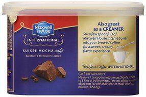 Maxwell House International Coffee Decaf Sugar Free Suisse Mocha Cafe, 4-Ounce Cans (Pack of 4)