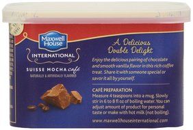 Maxwell House International Coffee Decaf Sugar Free Suisse Mocha Cafe, 4-Ounce Cans (Pack of 4) N24