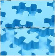 Silicone Jigsaw Puzzle Sharped Candy Candle Mold Cake Decoration 7-cavity Mold Soap Mold N2