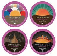 Manhattan Roast Variety Pack of 4 Signature Blends &lsquo;Empire Blend &lsquo;Times Brew &lsquo;Liberty Brew &lsquo;Chrysler Brew' Single-Serve... N2