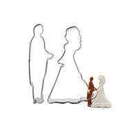 FairyTeller Bride And Groom Wedding Biscuit Maker Cookie Cutter Set Cake Sugarcraft Bakery Dessert Tools Stainless...