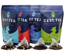 Zest Tea Pomegranate Mojito Energy Tea (2-pack) - Natural and Healthy Coffee Substitute - 140 mg Caffeine Per... N4