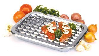 Kitchen, Dining &amp; Bar NORPRO 274 Broiler Pan and Roast Set 16.5&quot; X 12&quot; Stainless Steel