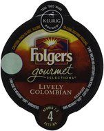 32 Count - Folgers Gourmet Selections Lively Colombian Coffee Vue Cup For Keurig Vue Brewers