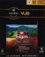 32 Count - Folgers Gourmet Selections Lively Colombian Coffee Vue Cup For Keurig Vue Brewers N2